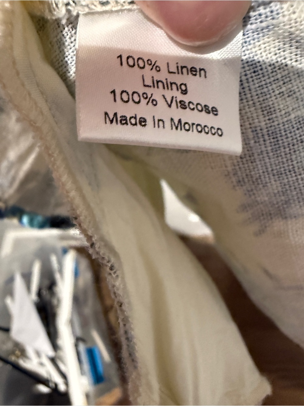 Tuckernuck Linen Floral Ruffle Skirt Blue Cream Dress NWOT XL - Picture 9 of 9